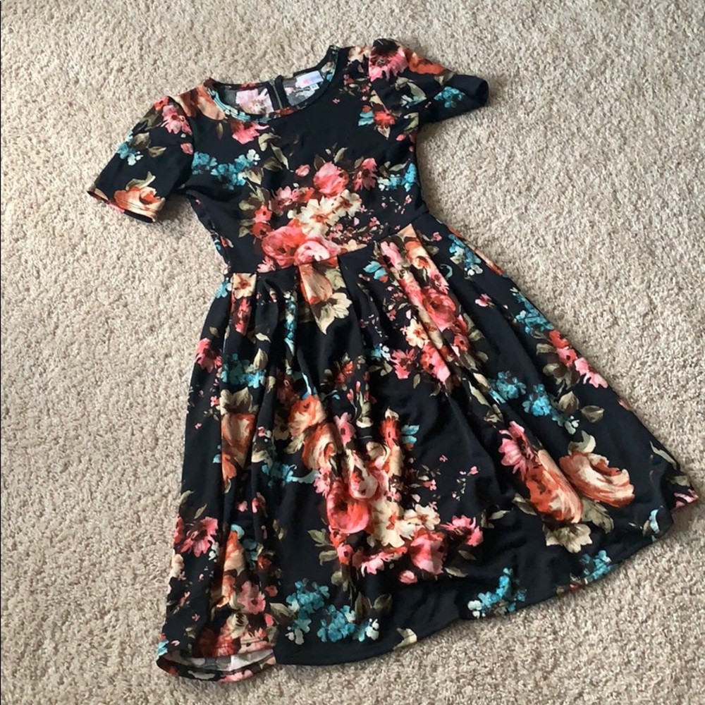 LuLaRoe Amelia dress with zipper. Sz xs, worn once